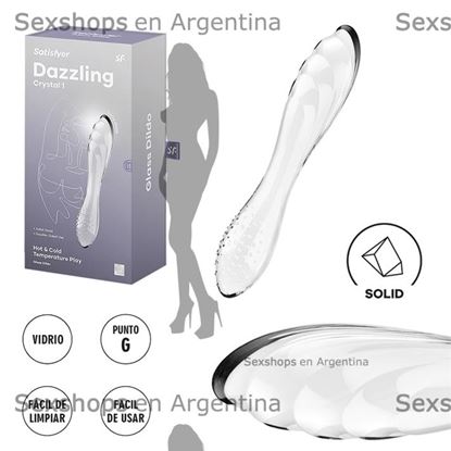 Dazzling Crystal 1 transparent Dildo de cristal solido